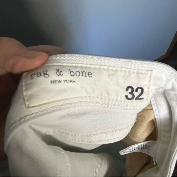 Rag & Bone Cate Midrise Skinny Denim Jeans Women 32 White Inseam 30 - Picture 8 of 9